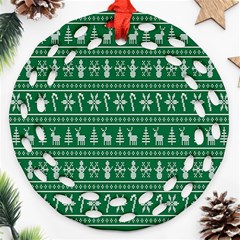 Wallpaper Ugly Sweater Backgrounds Christmas Ornament (round Filigree) by artworkshop