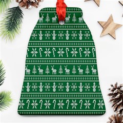 Wallpaper Ugly Sweater Backgrounds Christmas Ornament (bell) by artworkshop