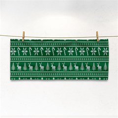 Wallpaper Ugly Sweater Backgrounds Christmas Hand Towel by artworkshop