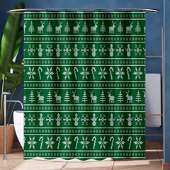 Wallpaper Ugly Sweater Backgrounds Christmas Shower Curtain 60  X 72  (medium)  by artworkshop