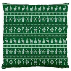 Wallpaper Ugly Sweater Backgrounds Christmas Large Cushion Case (two Sides) by artworkshop