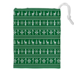 Wallpaper Ugly Sweater Backgrounds Christmas Drawstring Pouch (5xl) by artworkshop