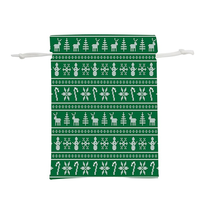 Wallpaper Ugly Sweater Backgrounds Christmas Lightweight Drawstring Pouch (M)