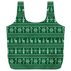 Wallpaper Ugly Sweater Backgrounds Christmas Full Print Recycle Bag (xxxl) by artworkshop