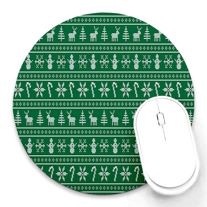 Wallpaper Ugly Sweater Backgrounds Christmas Round Mousepad