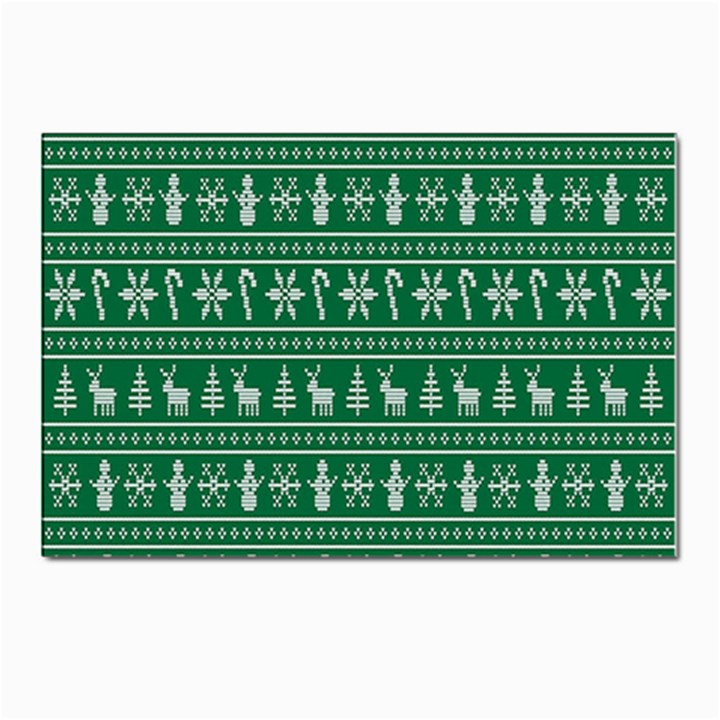 Wallpaper Ugly Sweater Backgrounds Christmas Postcards 5  x 7  (Pkg of 10)