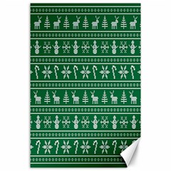 Wallpaper Ugly Sweater Backgrounds Christmas Canvas 24  X 36  by artworkshop