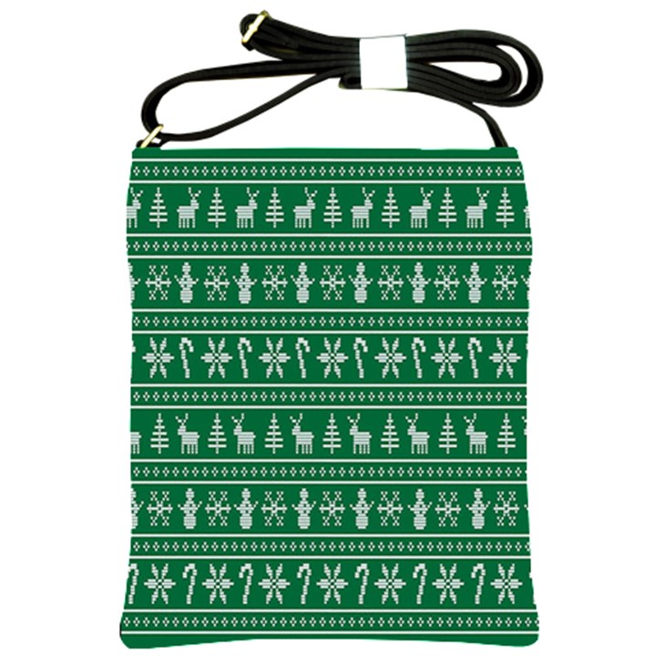 Wallpaper Ugly Sweater Backgrounds Christmas Shoulder Sling Bag