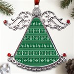 Wallpaper Ugly Sweater Backgrounds Christmas Metal Angel with Crystal Ornament Front