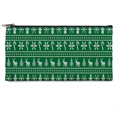 Wallpaper Ugly Sweater Backgrounds Christmas Pencil Case by artworkshop