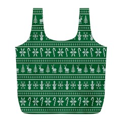 Wallpaper Ugly Sweater Backgrounds Christmas Full Print Recycle Bag (l) by artworkshop