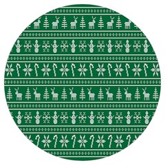 Wallpaper Ugly Sweater Backgrounds Christmas Round Trivet by artworkshop