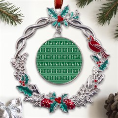 Wallpaper Ugly Sweater Backgrounds Christmas Metal X mas Wreath Holly Leaf Ornament by artworkshop