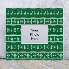 Wallpaper Ugly Sweater Backgrounds Christmas White Wall Photo Frame 5  X 7  by artworkshop