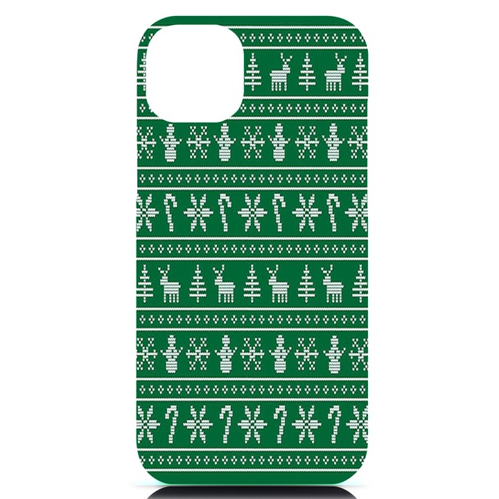 Wallpaper Ugly Sweater Backgrounds Christmas iPhone 14 Plus Black UV Print Case