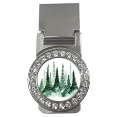 Tree Watercolor Painting Pine Forest Money Clips (cz)  by Hannah976