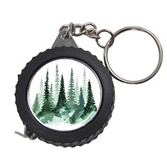 Tree Watercolor Painting Pine Forest Measuring Tape by Hannah976