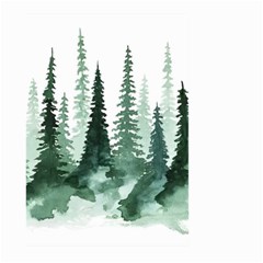 Tree Watercolor Painting Pine Forest Large Garden Flag (two Sides) by Hannah976