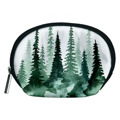 Tree Watercolor Painting Pine Forest Accessory Pouch (medium) by Hannah976