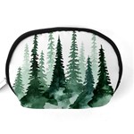 Tree Watercolor Painting Pine Forest Accessory Pouch (Medium) Back