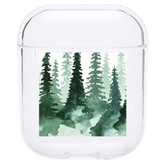 Tree Watercolor Painting Pine Forest Hard Pc Airpods 1/2 Case by Hannah976