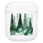 Tree Watercolor Painting Pine Forest Soft TPU AirPods 1/2 Case Front