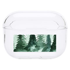 Tree Watercolor Painting Pine Forest Hard Pc Airpods Pro Case by Hannah976