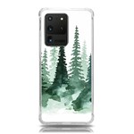 Tree Watercolor Painting Pine Forest Samsung Galaxy S20 Ultra 6.9 Inch TPU UV Case Front