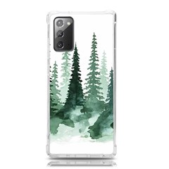 Tree Watercolor Painting Pine Forest Samsung Galaxy Note 20 Tpu Uv Case by Hannah976