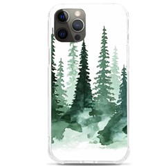 Tree Watercolor Painting Pine Forest Iphone 12 Pro Max Tpu Uv Print Case by Hannah976