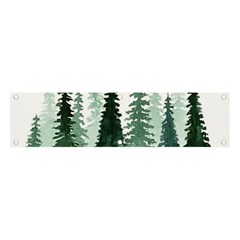 Tree Watercolor Painting Pine Forest Banner And Sign 4  X 1  by Hannah976