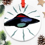 Alien Unidentified Flying Object Ufo Ornament (Round) Front