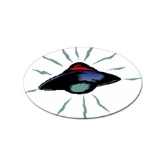 Alien Unidentified Flying Object Ufo Sticker Oval (100 Pack) by Sarkoni