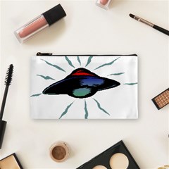 Alien Unidentified Flying Object Ufo Cosmetic Bag (small) by Sarkoni