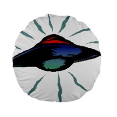 Alien Unidentified Flying Object Ufo Standard 15  Premium Round Cushions by Sarkoni