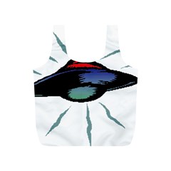 Alien Unidentified Flying Object Ufo Full Print Recycle Bag (s) by Sarkoni