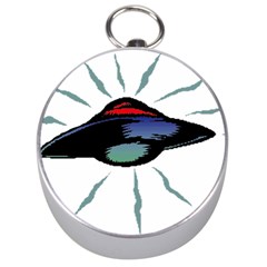 Alien Unidentified Flying Object Ufo Silver Compasses by Sarkoni