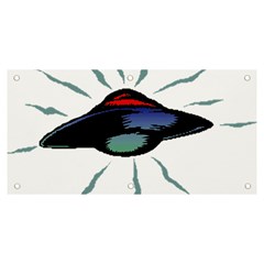 Alien Unidentified Flying Object Ufo Banner And Sign 6  X 3  by Sarkoni