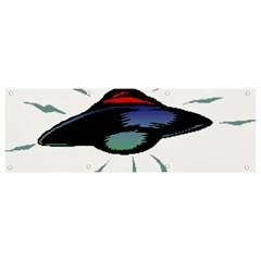 Alien Unidentified Flying Object Ufo Banner And Sign 9  X 3  by Sarkoni