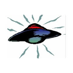 Alien Unidentified Flying Object Ufo Premium Plush Fleece Blanket (mini) by Sarkoni