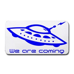 Unidentified Flying Object Ufo Alien We Are Coming Medium Bar Mat by Sarkoni