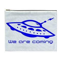 Unidentified Flying Object Ufo Alien We Are Coming Cosmetic Bag (xl) by Sarkoni