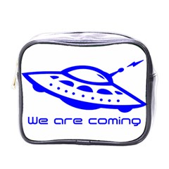 Unidentified Flying Object Ufo Alien We Are Coming Mini Toiletries Bag (one Side) by Sarkoni