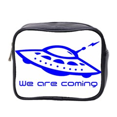 Unidentified Flying Object Ufo Alien We Are Coming Mini Toiletries Bag (two Sides) by Sarkoni