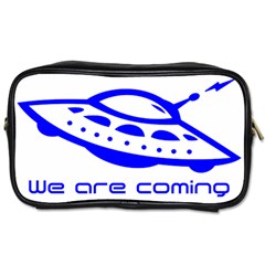 Unidentified Flying Object Ufo Alien We Are Coming Toiletries Bag (one Side) by Sarkoni