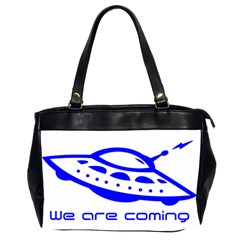 Unidentified Flying Object Ufo Alien We Are Coming Oversize Office Handbag (2 Sides) by Sarkoni