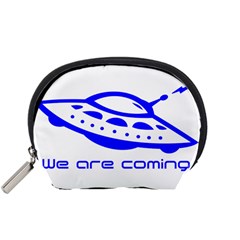 Unidentified Flying Object Ufo Alien We Are Coming Accessory Pouch (small) by Sarkoni