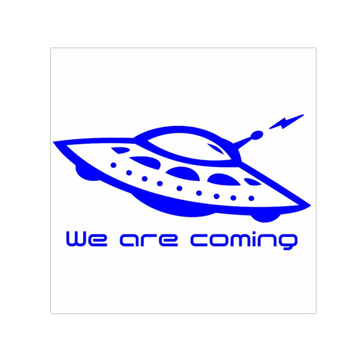 Unidentified Flying Object Ufo Alien We Are Coming Square Satin Scarf (30  x 30 )