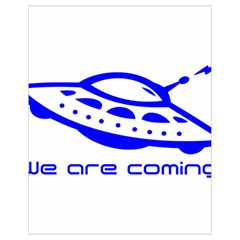 Unidentified Flying Object Ufo Alien We Are Coming Drawstring Bag (small) by Sarkoni