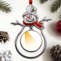 Blue Ufo Illustration Unidentified Flying Object Cartoon Metal Snowman Ornament by Sarkoni